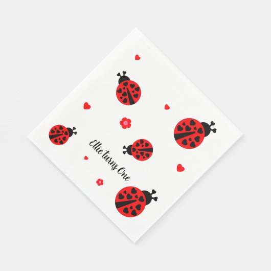 Serviette En Papier Papier Ladybug Cute Napkin (Coin)