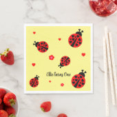 Serviette En Papier Papier Ladybug Cute Napkin (En situation)