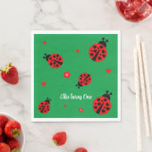 Serviette En Papier Papier Ladybug Cute Napkin (En situation)