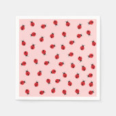 Serviette En Papier Papier Ladybug rose (Devant)