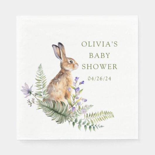 Serviette En Papier Papier lapin classique de la nature (Devant)