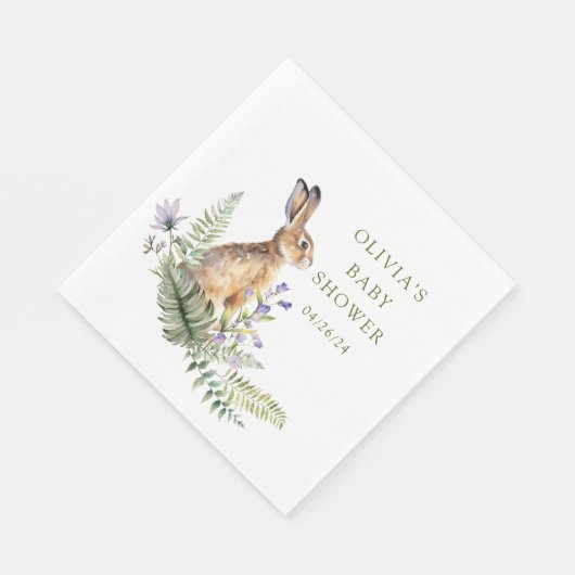 Serviette En Papier Papier lapin classique de la nature (Coin)