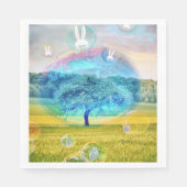 Serviette En Papier Papier lapin de Pâques Napkin (Devant)