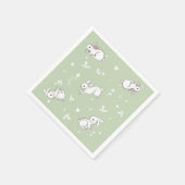 Serviette En Papier Papier lapin vert Sage Naples (Coin)
