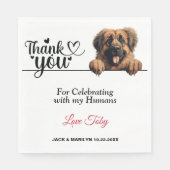 Serviette En Papier Papier Leonberger Chien Napkins (Devant)