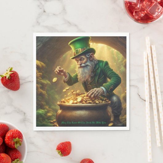 Serviette En Papier Papier Leprechaun (En situation)