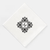 Serviette En Papier Papier - Lettre personnalisée (Coin)