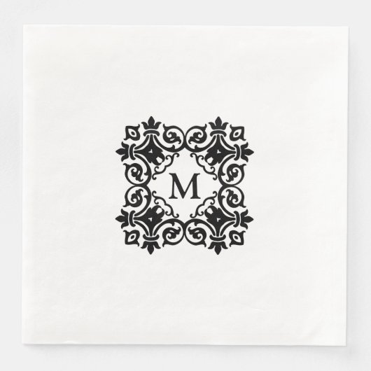 Serviette En Papier Papier - Lettre personnalisée (Devant)