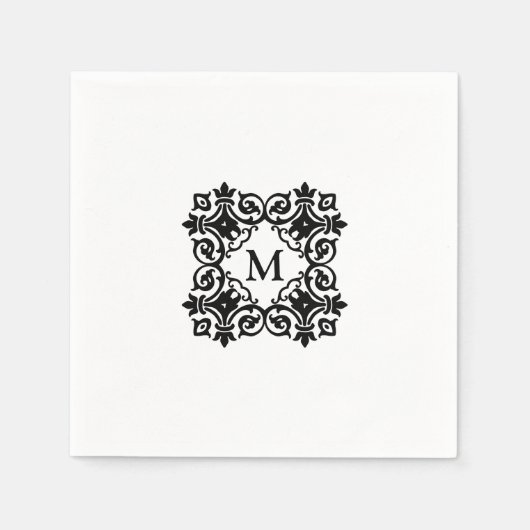 Serviette En Papier Papier - Lettre personnalisée (Devant)