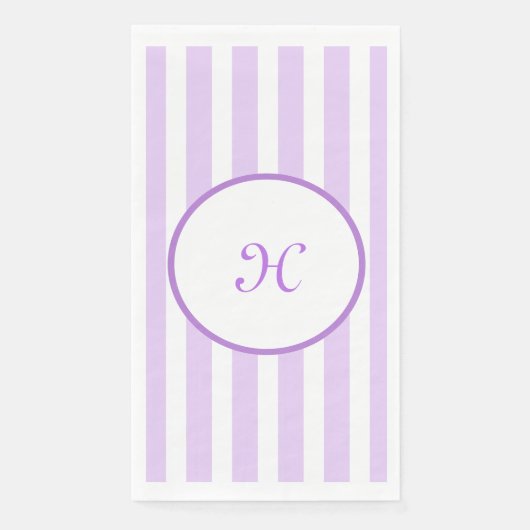 Serviette En Papier Papier Lilac Stripes (Devant)