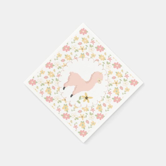 Serviette En Papier Papier Llama rose Napkin (Coin)
