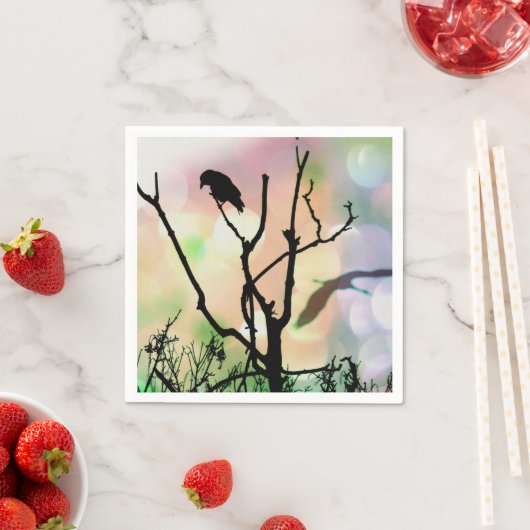 Serviette En Papier Papier Lonely Crow (En situation)