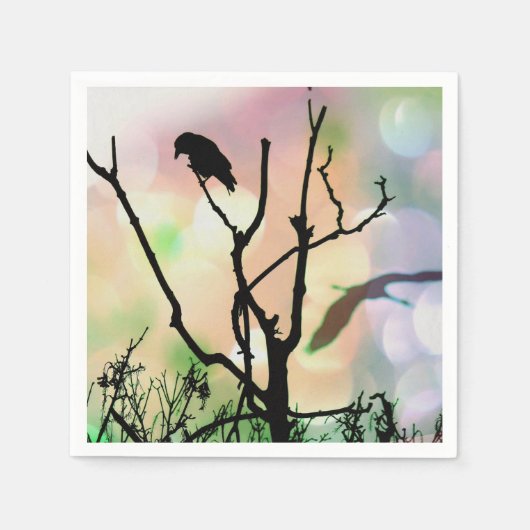Serviette En Papier Papier Lonely Crow (Devant)