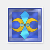 Serviette En Papier Papier Lune Géométrique en verre tendu (Devant)