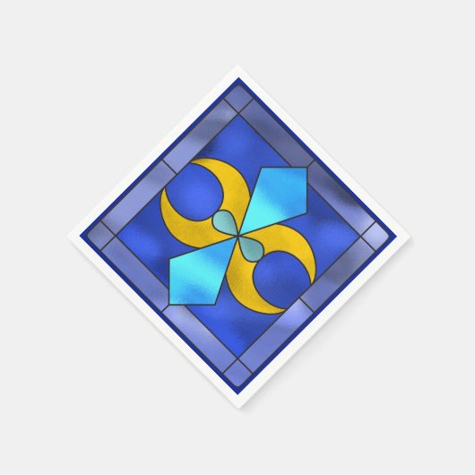 Serviette En Papier Papier Lune Géométrique en verre tendu (Coin)