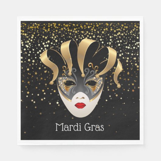 Serviette En Papier Papier Mardi Gras (Devant)