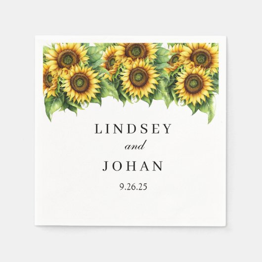 Serviette En Papier Papier mariage (Devant)