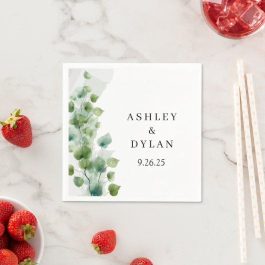 Serviette En Papier Papier mariage (En situation)