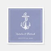 Serviette En Papier Papier Mariage Ancre périphérique (Devant)