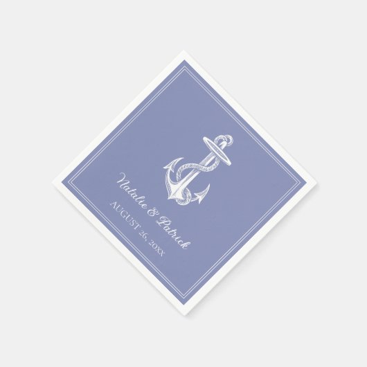 Serviette En Papier Papier Mariage Ancre périphérique (Coin)