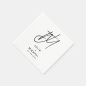 Serviette En Papier Papier Mariage blanc personnalisé Napkin (Coin)