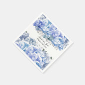 Serviette En Papier Papier Mariage bleu monochromatique (Coin)