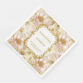 Serviette En Papier Papier Mariage Blush Gold Boho (Coin)