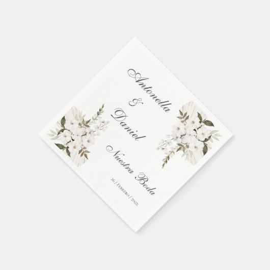 Serviette En Papier Papier Mariage Boho Napkin (Coin)