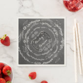 Serviette En Papier Papier Mariage Chalkboard personnalisé (En situation)