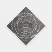 Serviette En Papier Papier Mariage Chalkboard personnalisé (Coin)