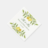 Serviette En Papier Papier Mariage citrons et verdure (Coin)
