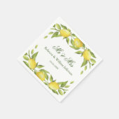 Serviette En Papier Papier Mariage citrons et verdure (Coin)