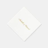 Serviette En Papier Papier Mariage classique simple en or (Coin)