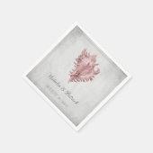 Serviette En Papier Papier Mariage conch rose (Coin)