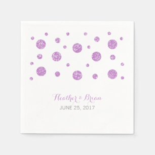 Serviette En Papier Papier Mariage Confetti Parties scintillant violet