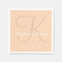 Papier Mariage couleur simple Peach