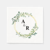 Serviette En Papier Papier Mariage d'Ampersand de Verdure (Devant)