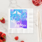 Serviette En Papier Papier Mariage d'anniversaire personnalisé (En situation)