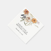 Serviette En Papier Papier Mariage de automne fleur sauvage Napkin (Coin)