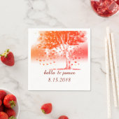 Serviette En Papier Papier Mariage de automne Rustique d'automne (En situation)