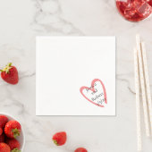 Serviette En Papier Papier mariage de conception cardiaque (En situation)