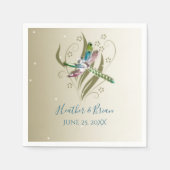 Serviette En Papier Papier Mariage de libellules bijoux (Devant)