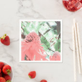 Serviette En Papier Papier Mariage de pêche tropicale Napkin (En situation)