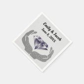 Serviette En Papier Papier Mariage Diamond Hands Napkin (Coin)