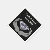 Serviette En Papier Papier Mariage Diamond Hands Napkin (Coin)