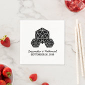 Serviette En Papier Papier Mariage Ebony D20 dés (En situation)