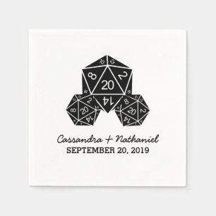 Serviette En Papier Papier Mariage Ebony D20 dés