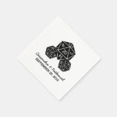 Serviette En Papier Papier Mariage Ebony D20 dés (Coin)