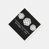 Serviette En Papier Papier Mariage Ebony D20 Dice Gamer (Coin)