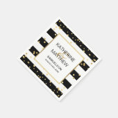 Serviette En Papier Papier Mariage Elegant Or Personnalisé (Coin)